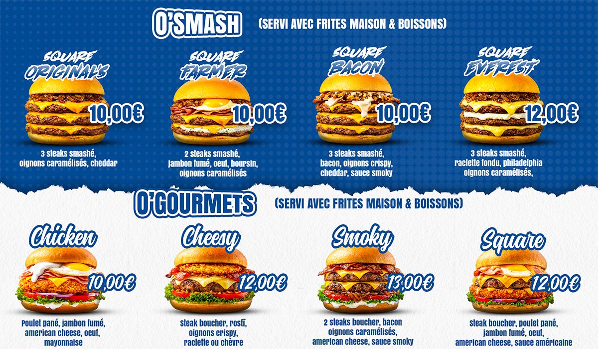 Menu Fast-Food Halal : Burgers, Tacos & Kebabs
